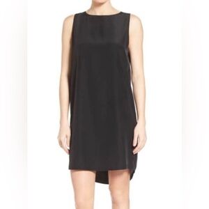 NWT Halogen Nordstrom Sleeveless Crepe Sheath dress Black Size Small